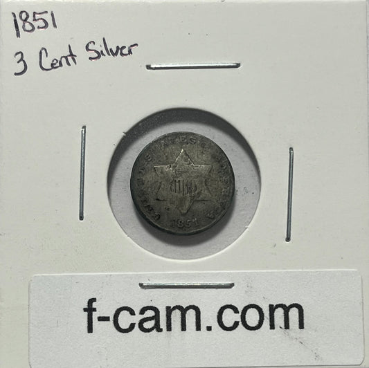 1851 3 Cent Silver