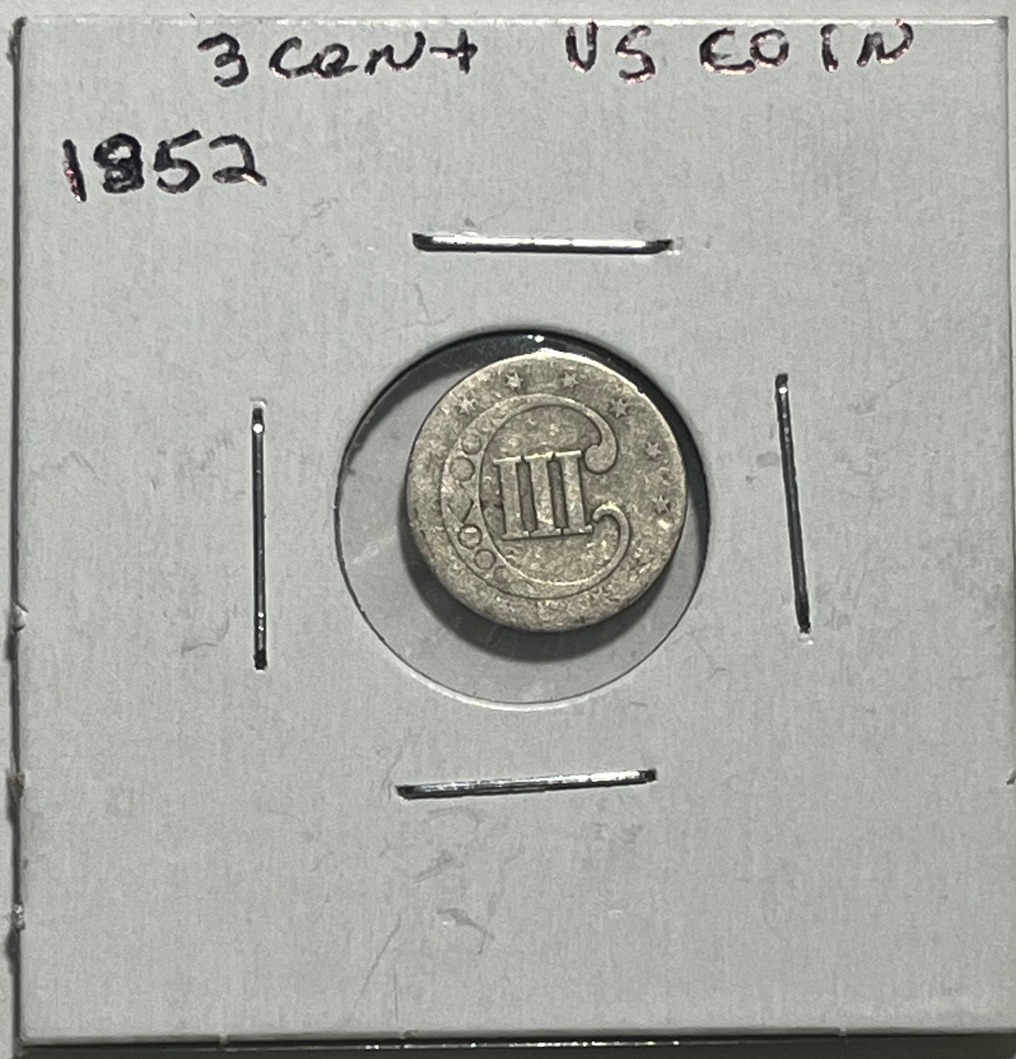 1852 3 Cent Silver