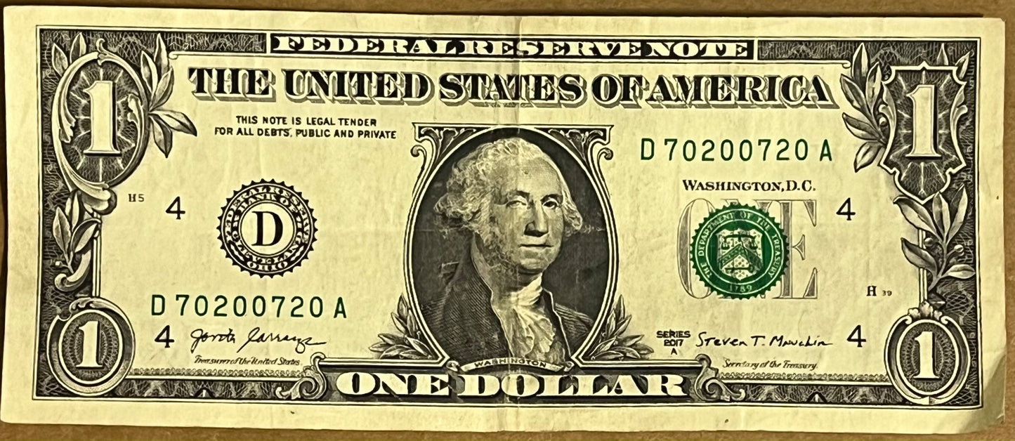 2017A US $1 Trinary Note D702007720A