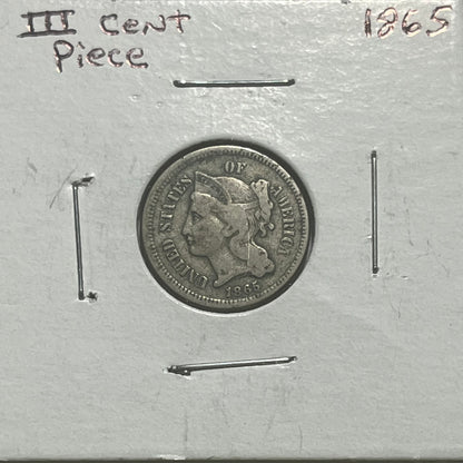 1865 3 Cent Nickel