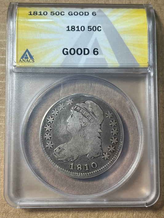 1810 Capped Bust Half Dollar G6