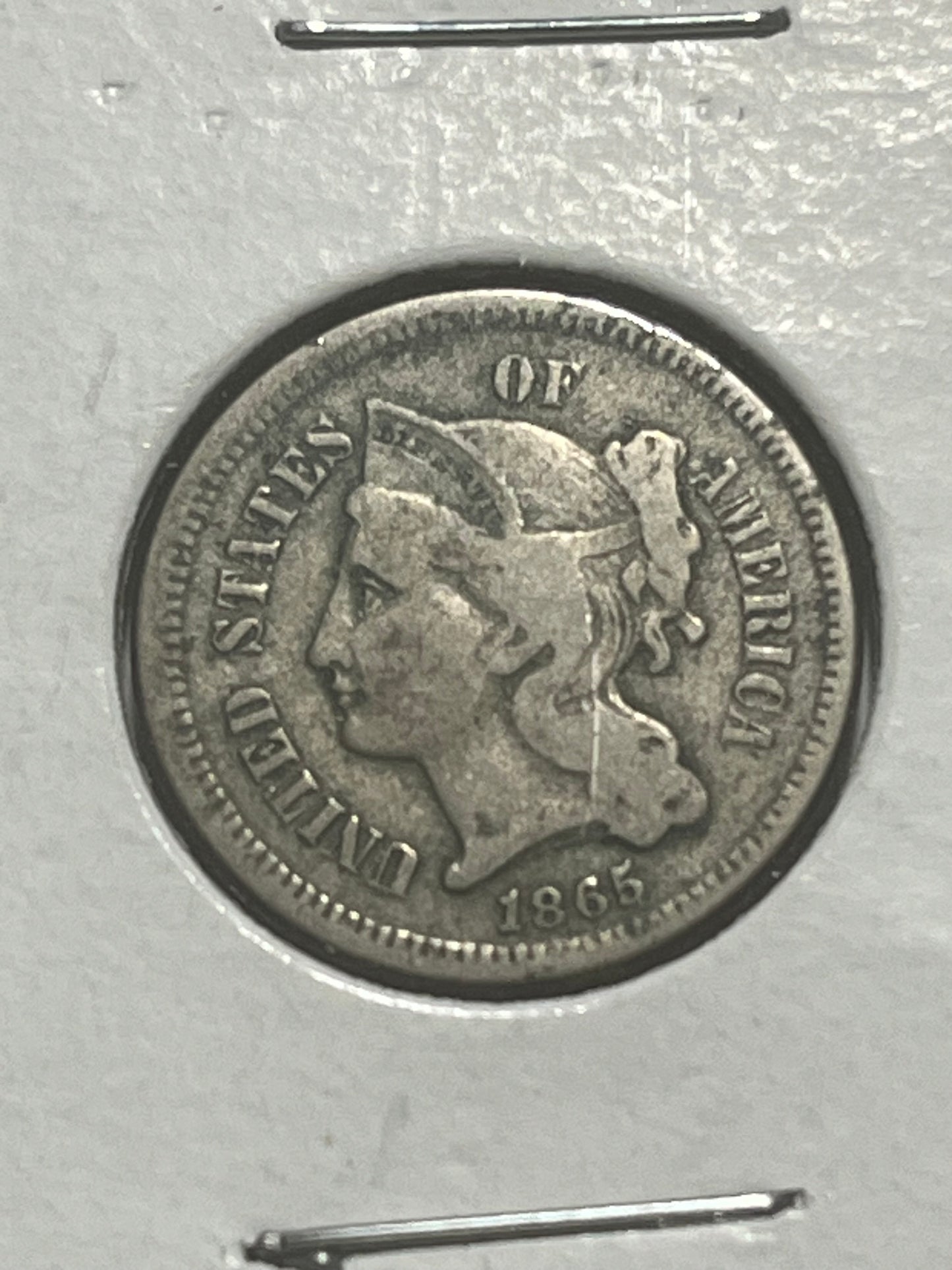 1865 3 Cent Nickel