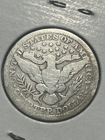 1915 D Barber Quarter