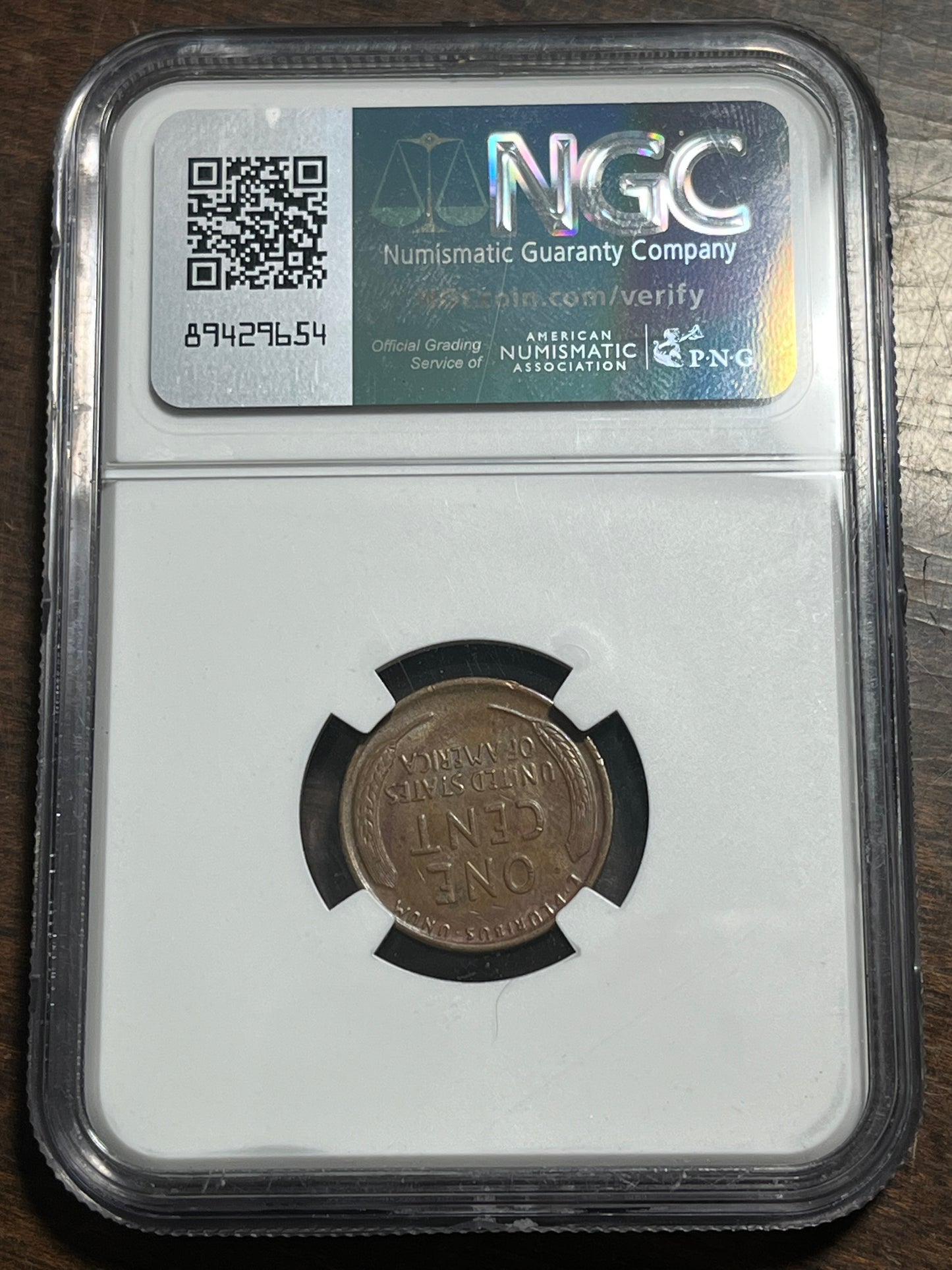 1918 Wheat Cent  AU58BN - NGC