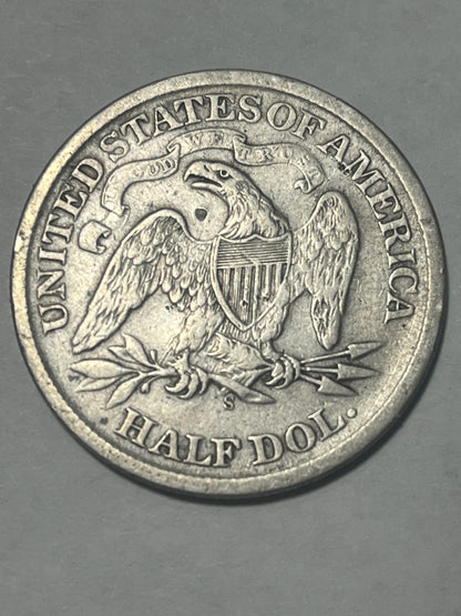 1868 S Seated Liberty Half Dollar