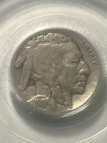 1918 S Buffalo Nickel - F12 - PCGS