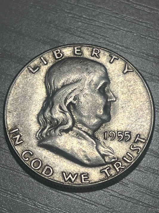 1955 Benjamin Franklin Half Dollar