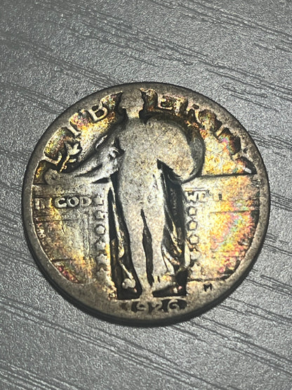 Toned 1926 S Standing Liberty Quarter!!