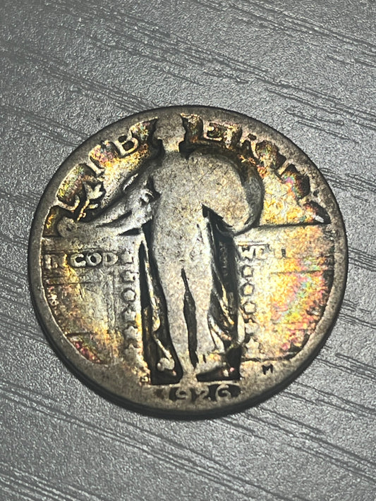 Toned 1926 S Standing Liberty Quarter!!